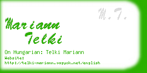 mariann telki business card